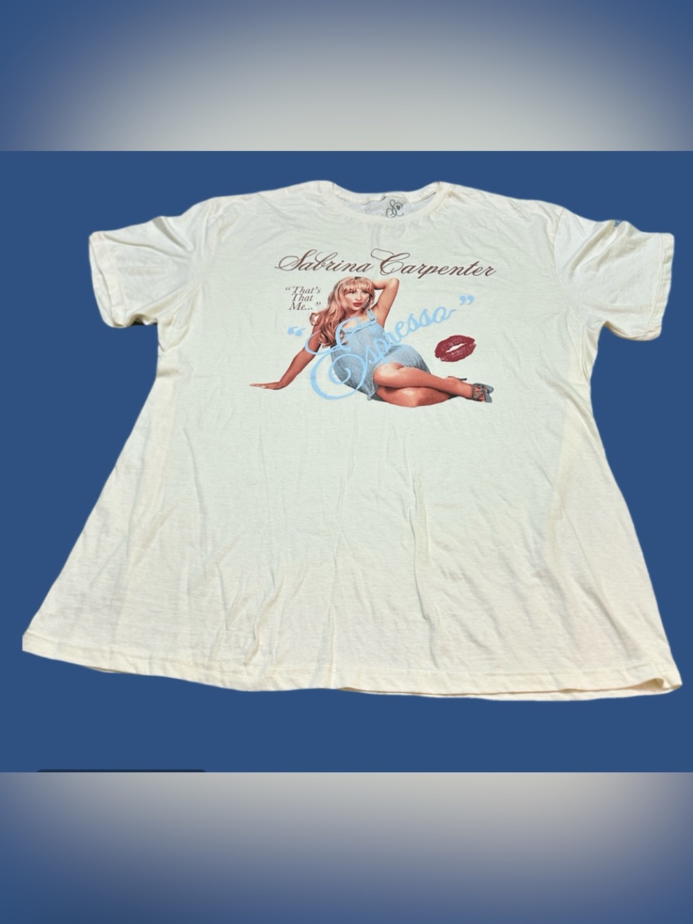 Sabrina Carpenter Cream Graphic Short Sleeve Tee 2XL